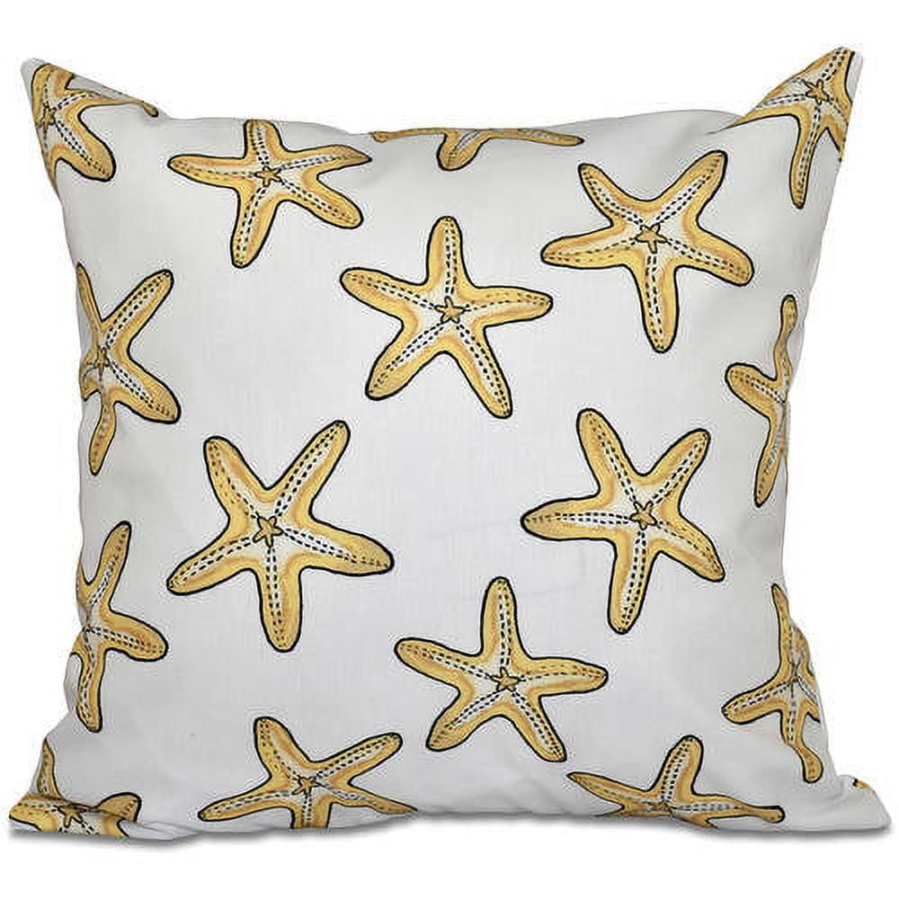 Simply Daisy 16" x 16" Soft Starfish Geometric Print Pillow