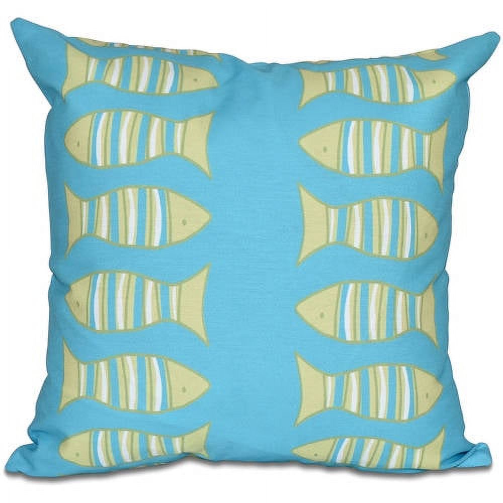 Simply Daisy 16" x 16" Something's Fishy Animal Print Pillow