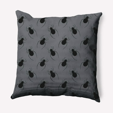 Simply Daisy 16" x 16" Spider Pattern Decorative Throw Pillow, Steel Gray