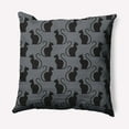thumbnail image 1 of Simply Daisy 16" x 16" Spooky Cats Indoor/Outdoor Polyester Throw Pillow, Steel Gray, 1 of 3