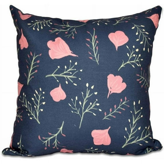 Simply Daisy 16" x 16" Spring Blooms Floral Print Pillow, Navy