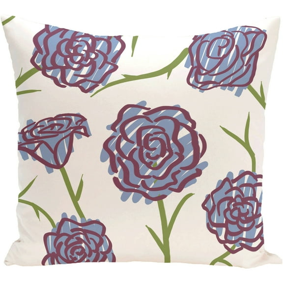 Simply Daisy 16" x 16" Spring Floral 1 Floral Print Pillow