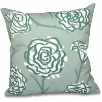 Simply Daisy 16" x 16" Spring Floral 2 Floral Print Pillow, Green