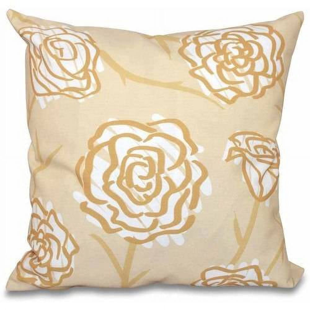 Simply Daisy 16" x 16" Spring Floral 2 Floral Print Pillow, Yellow