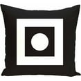 thumbnail image 1 of Simply Daisy 16" x 16" Square Peg Round Circle Geometric Print Pillow, Black, 1 of 1