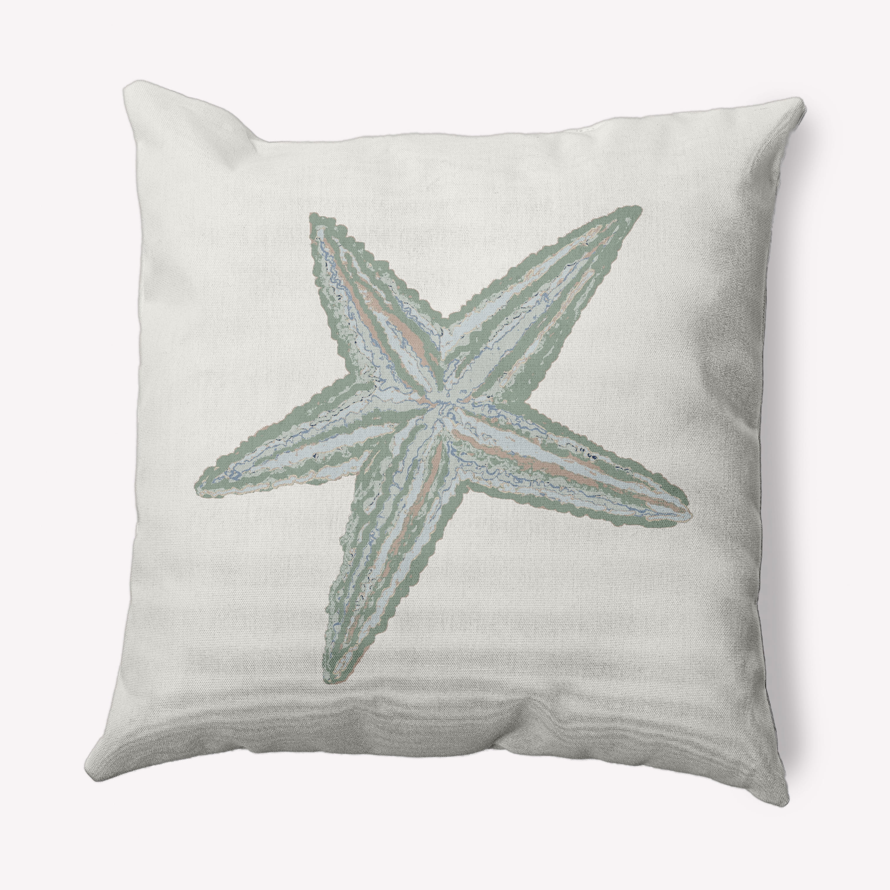 Simply Daisy 16" x 16" Starfish Nautical Decorative Indoor Pillow