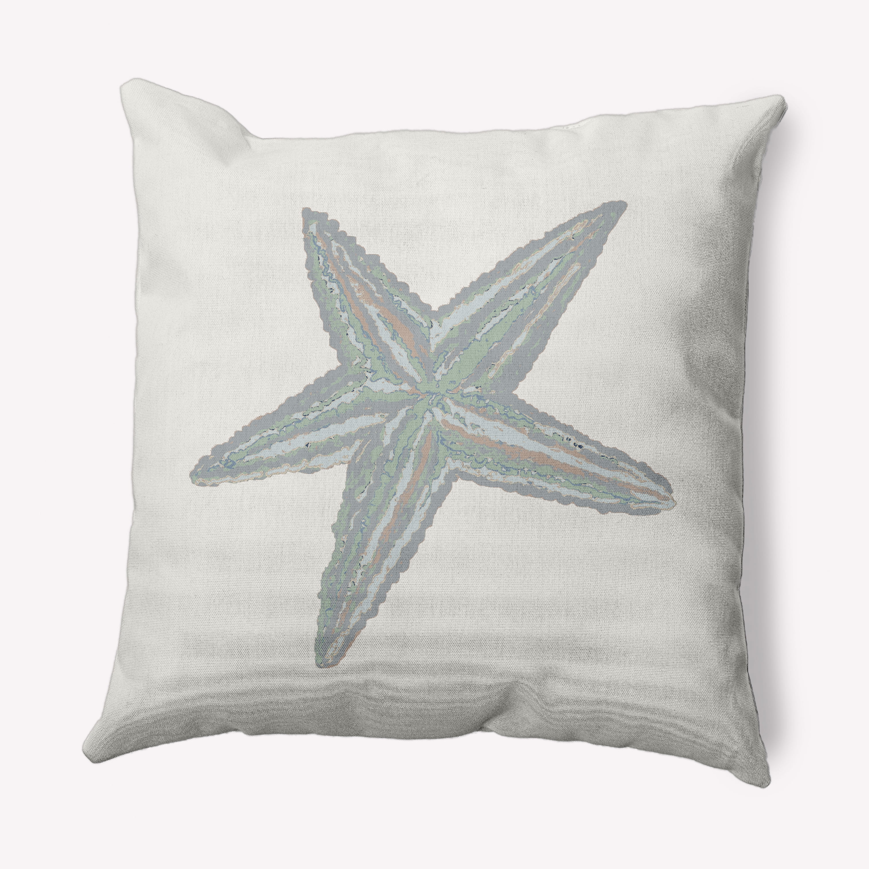 Simply Daisy 16" x 16" Starfish Nautical Indoor/Outdoor Throw Pillow