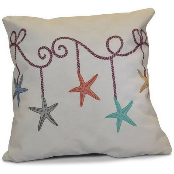 Simply Daisy 16" x 16" Starfish Ornaments Geometric Print Pillow