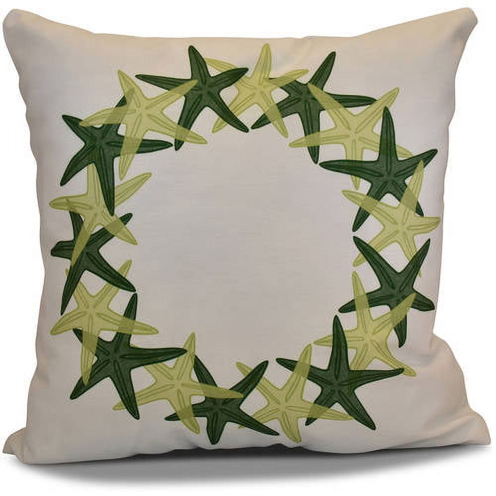Simply Daisy 16" x 16" Starfish Wreath Geometric Print Pillow