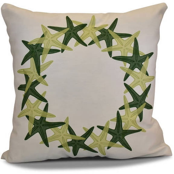 Simply Daisy 16" x 16" Starfish Wreath Geometric Print Pillow