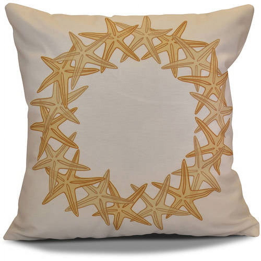 Simply Daisy 16" x 16" Starfish Wreath Geometric Print Pillow