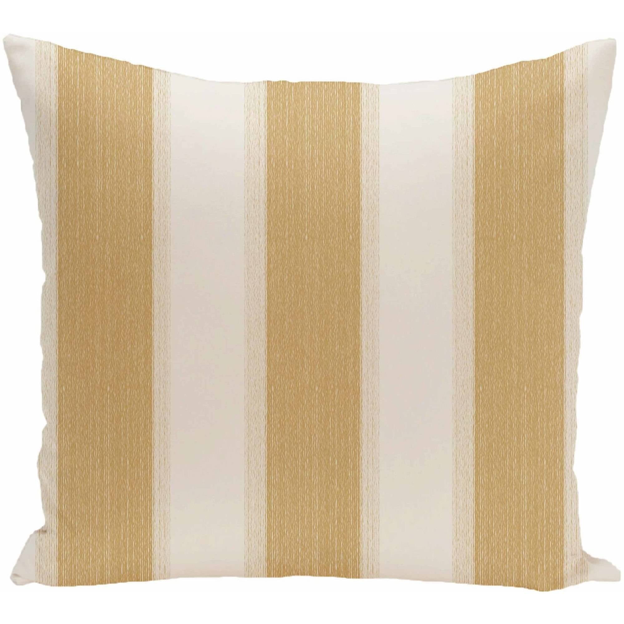 Simply Daisy 16" x 16" Striate Stripe Print Pillow, Yellow