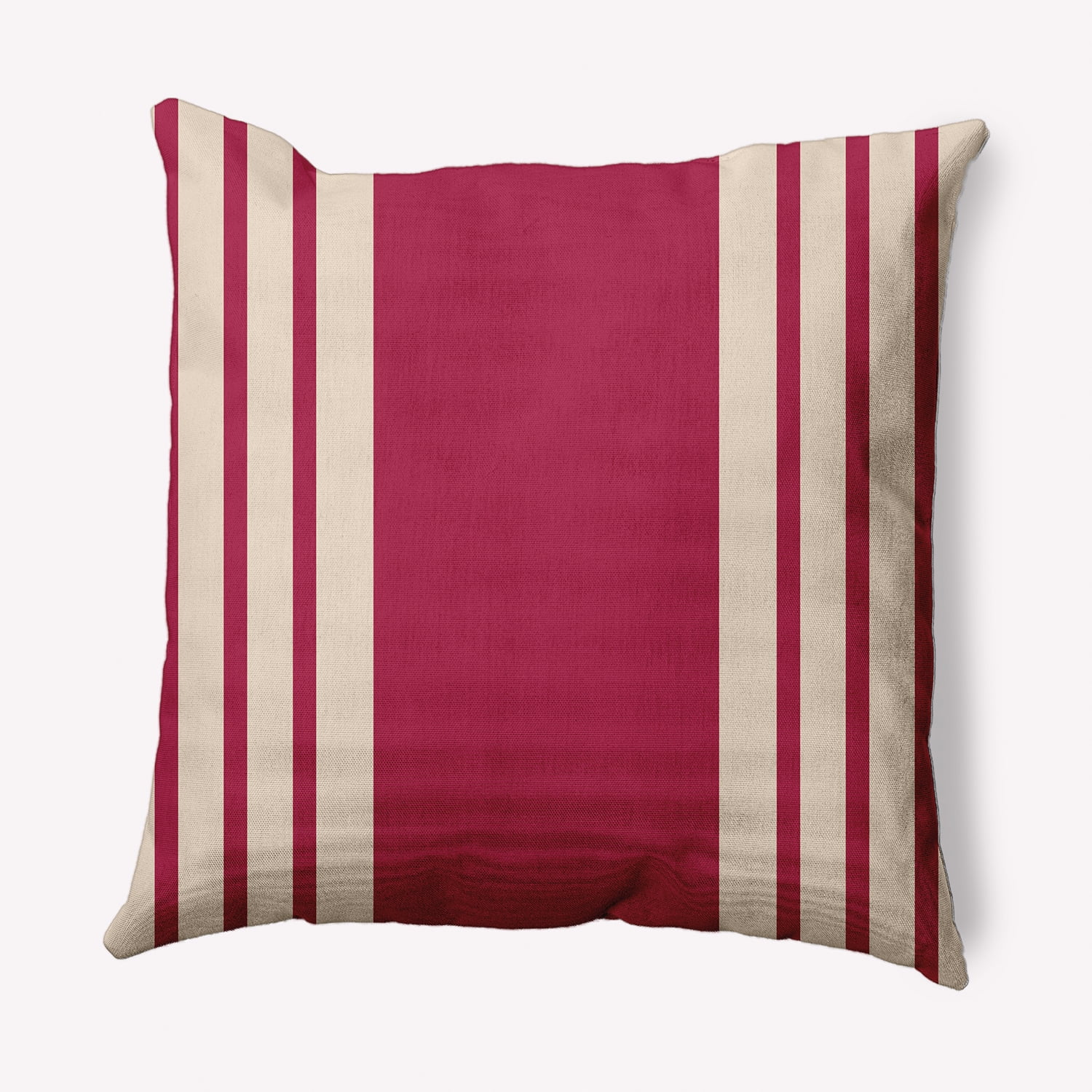 Simply Daisy 16" x 16" Stripe Indoor/Outdoor Polyester Throw Pillow, Cranberry