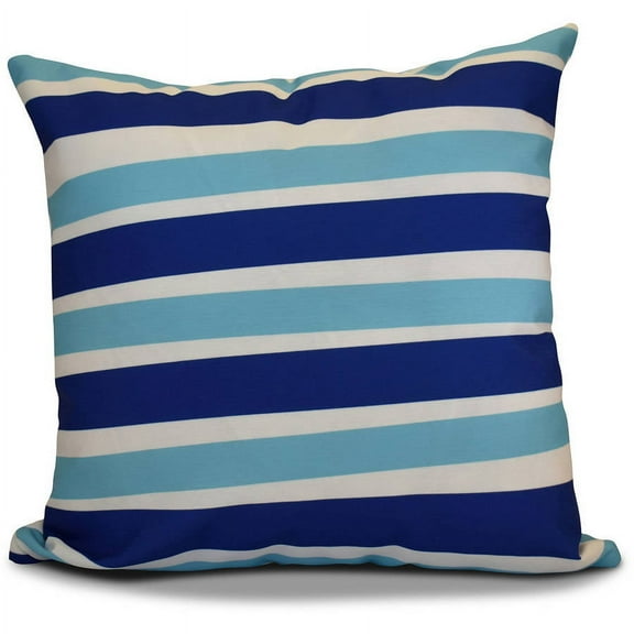 Simply Daisy 16" x 16" Stripes Stripe Print Pillow, Blue