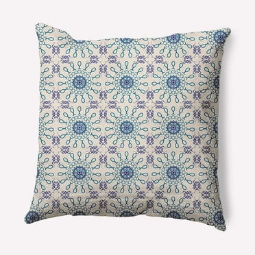 Simply Daisy 16" x 16" Sun Tile Decorative Throw Pillow, Autumn Blue