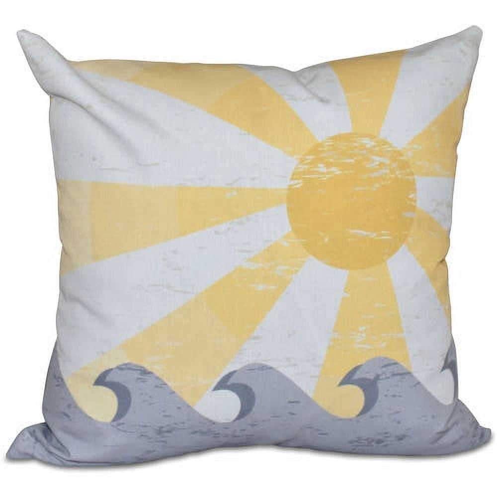 Simply Daisy 16" x 16" Sunbeams Geometric Print Outdoor Pillow