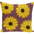 thumbnail image 1 of Simply Daisy 16" x 16" Sunflower Power Flower Print Pillow, 1 of 1