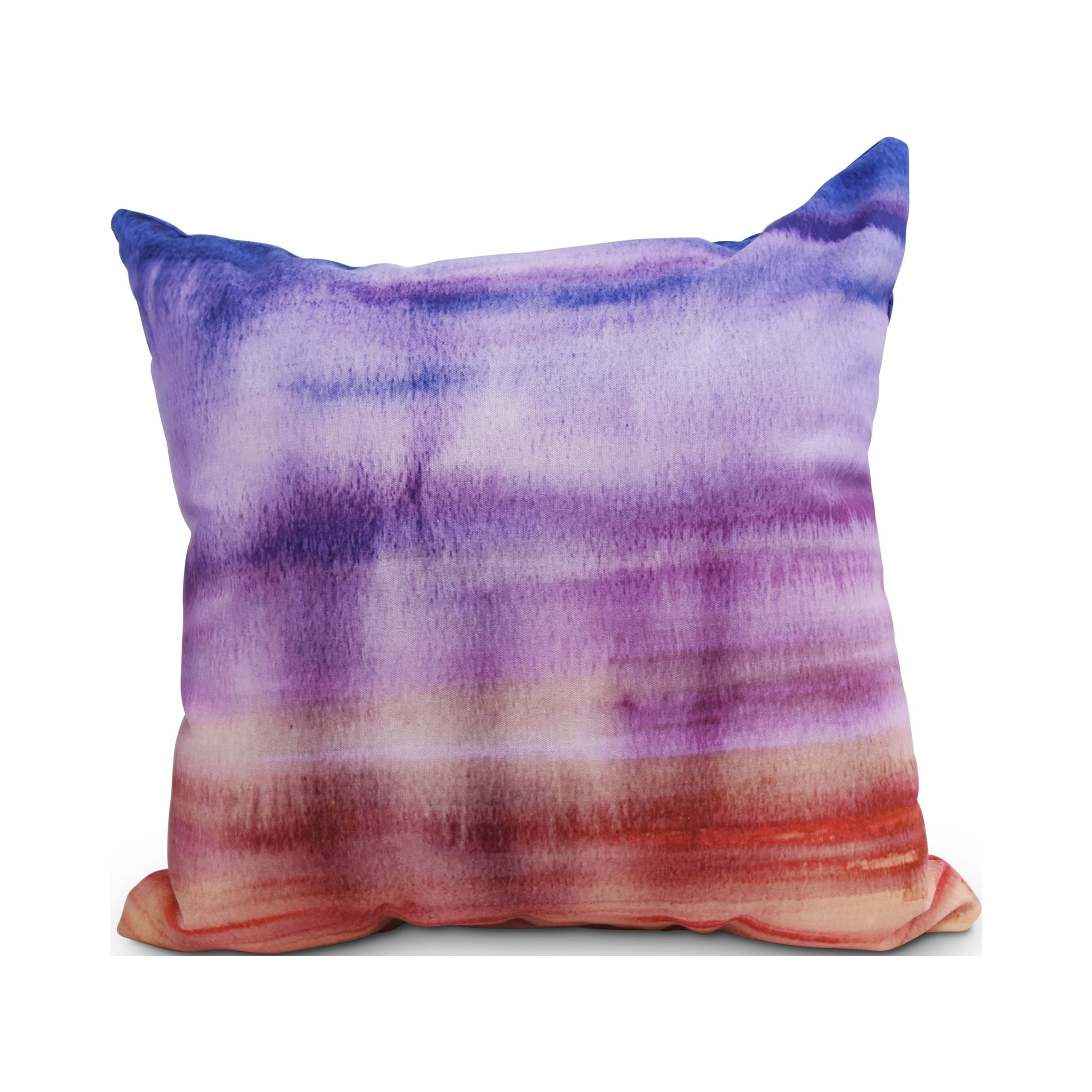 Simply Daisy, 16" x 16" Sunset Beauty Multi Color Stripe Print Outdoor Decorative Throw Pillow