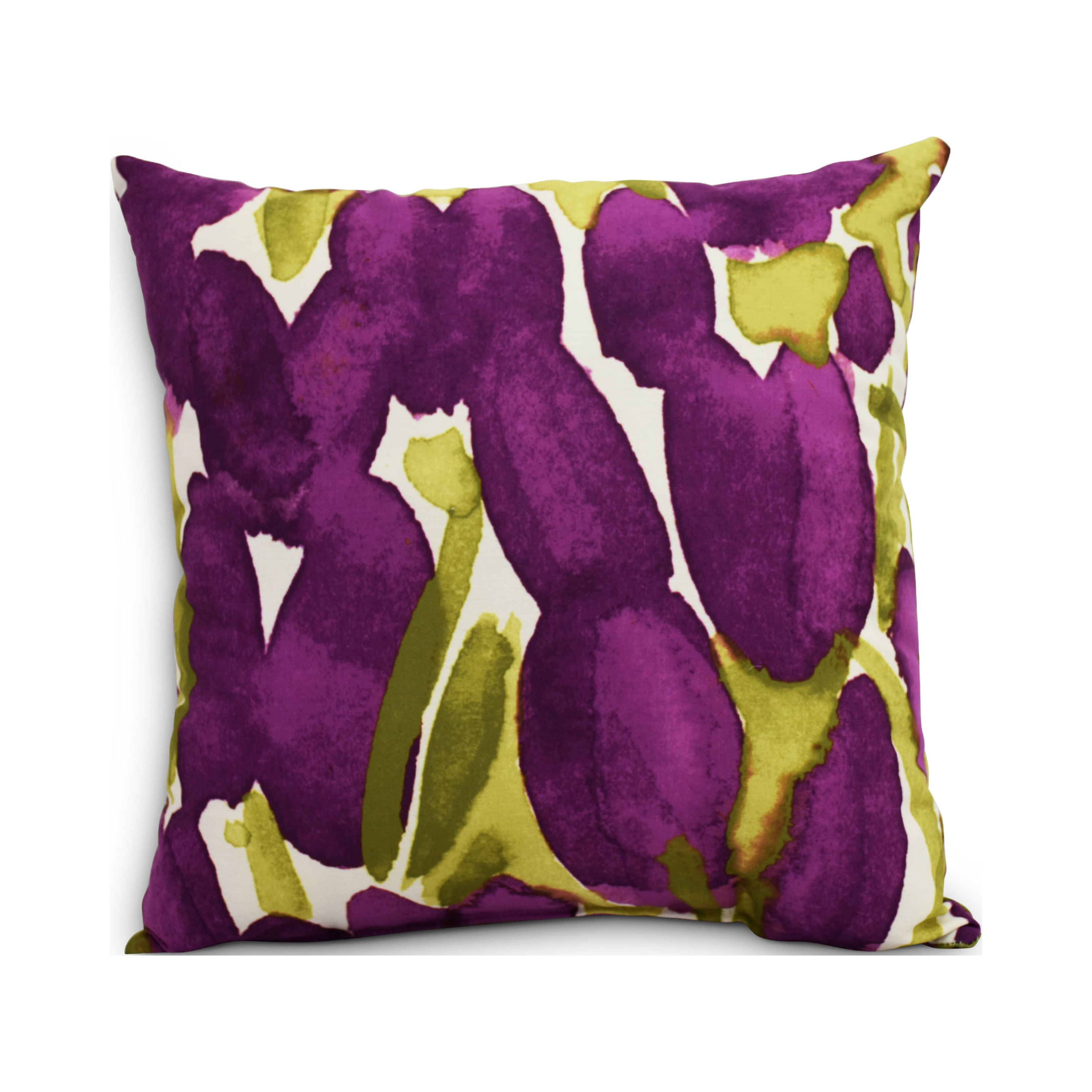 Simply Daisy, 16" x 16" Sunset Tulip Purple Floral DecorativeOutdoor Pillow