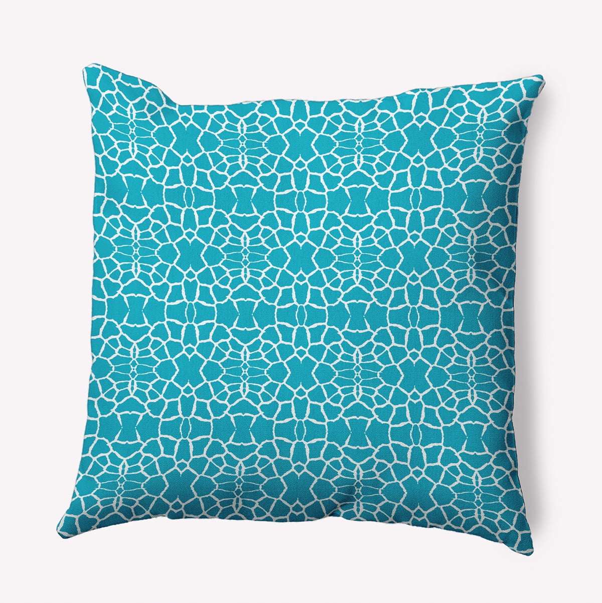 Simply Daisy 16" x 16" Tiny Giraffe Pattern Decorative Throw Pillow, Carribbean Turquoise (1 count)