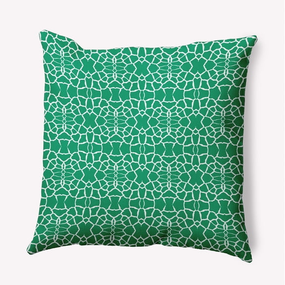 Simply Daisy 16" x 16" Tiny Giraffe Pattern Decorative Throw Pillow, True Mint (1 count)