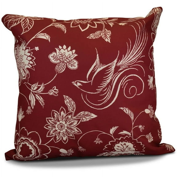 Simply Daisy 16" x 16" Traditional Bird Floral Floral Print Pillow