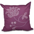 thumbnail image 1 of Simply Daisy 16" x 16" Traditional Flower-Single Bloom Floral Outdoor Pillow, Purple, 1 of 1