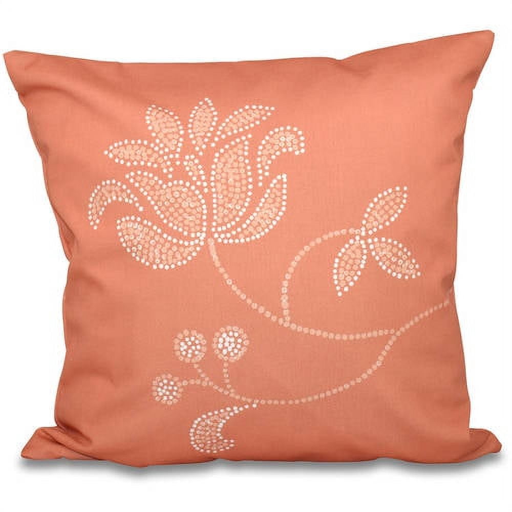 Simply Daisy 16" x 16" Traditional Flower-Single Bloom Floral Outdoor Pillow
