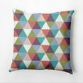 thumbnail image 1 of Simply Daisy 16" x 16" Triangles! Geometric Outdoor Pillow, Green (1 count), 1 of 1