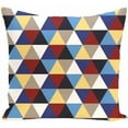 thumbnail image 1 of Simply Daisy 16" x 16" Triangles! Geometric Print Pillow, 1 of 2
