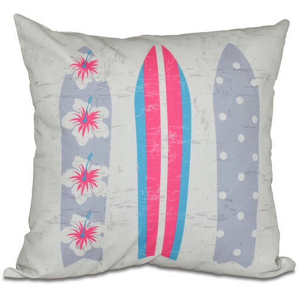 Simply Daisy 16" x 16" Triple Surf Geometric Print Outdoor Pillow