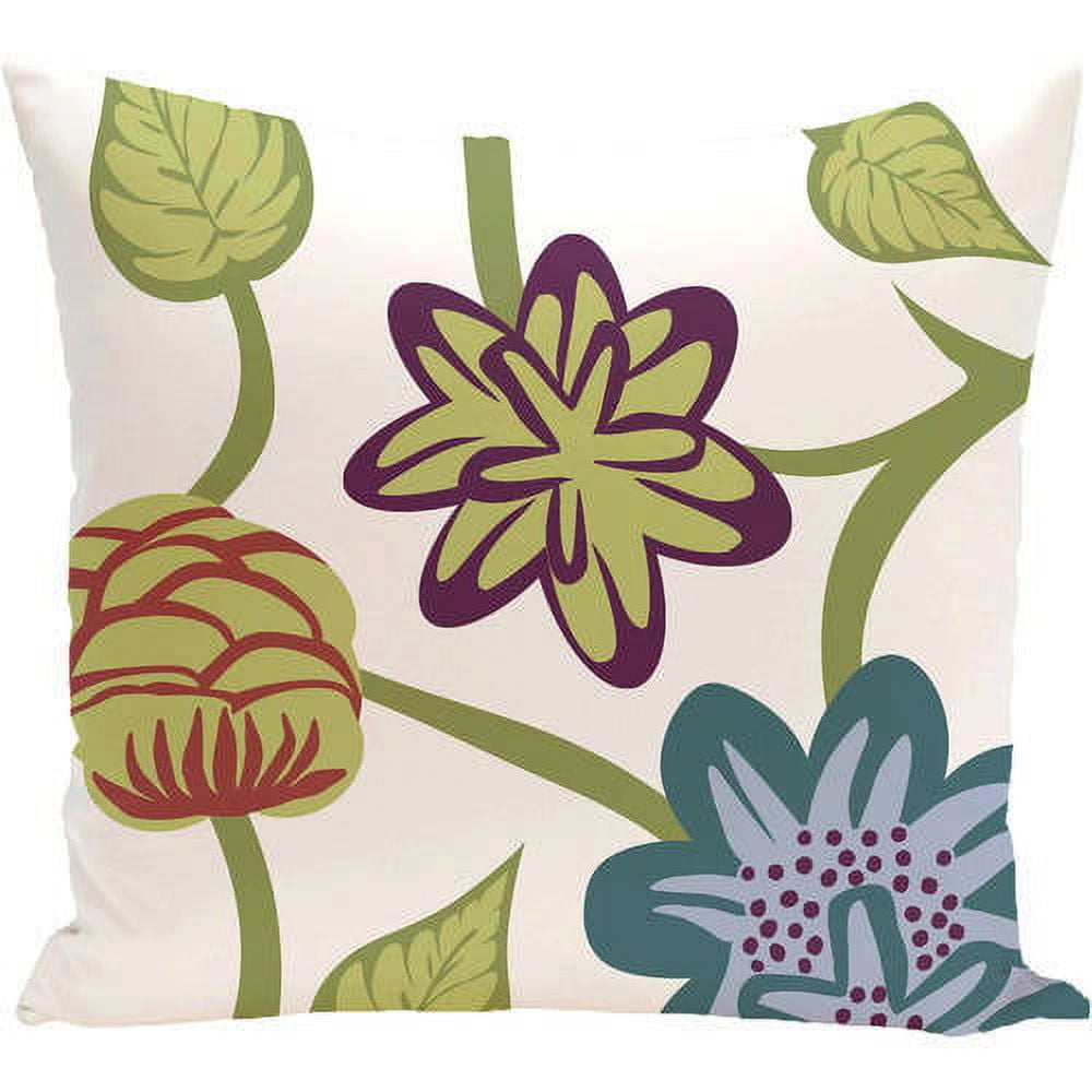 Simply Daisy 16" x 16" Tropical Floral Floral Print Pillow