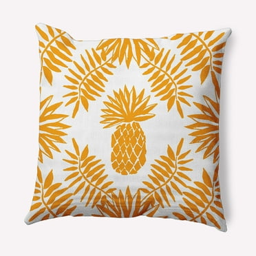 Simply Daisy 16" x 16" Tropical Yellow Polyester Throw Pillow