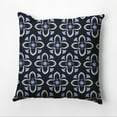 thumbnail image 1 of Simply Daisy 16" x 16" Trumpet Flower Geometric Outdoor Pillow, Navy (1 count), 1 of 1