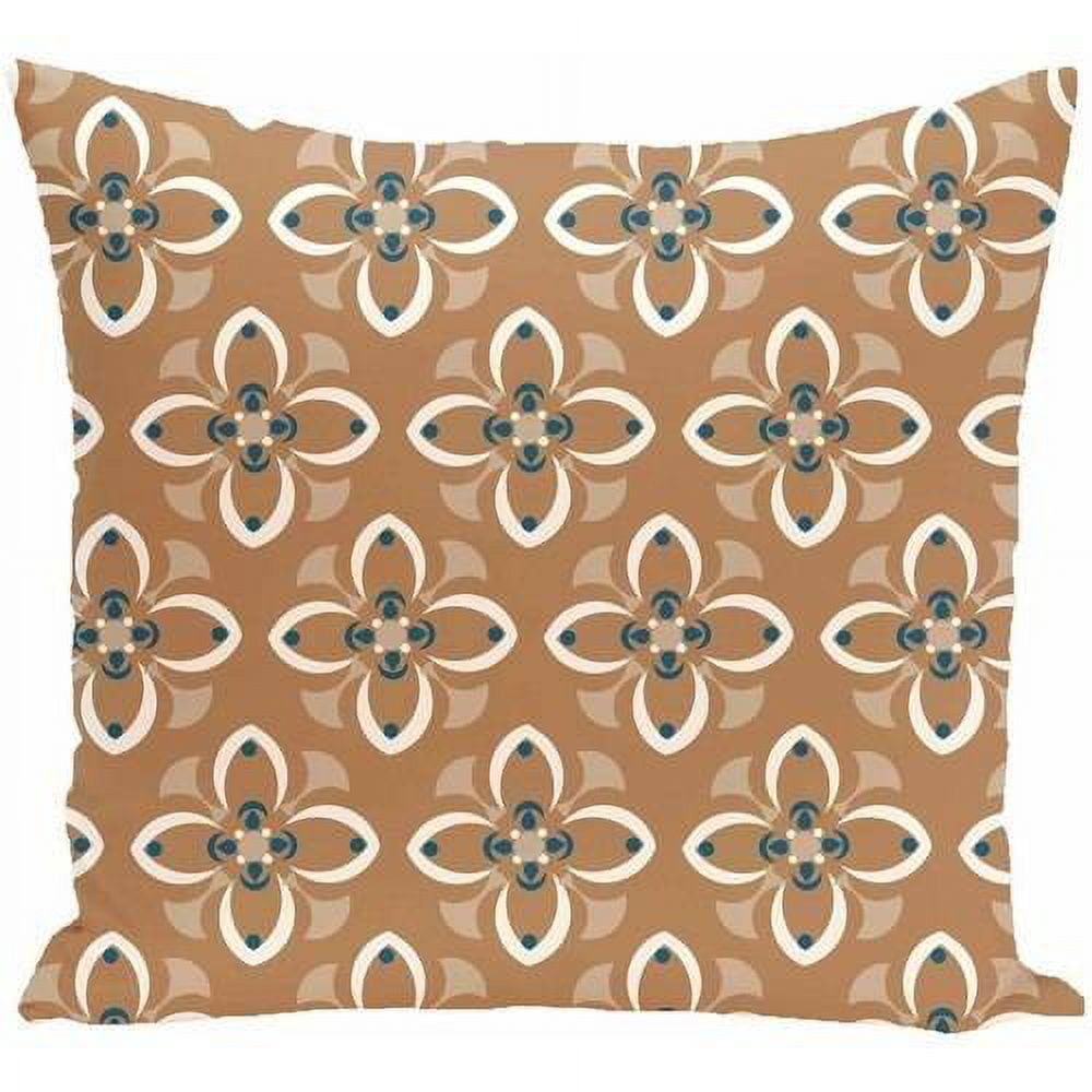 Simply Daisy 16" x 16" Trumpet Flower Geometric Print Pillow