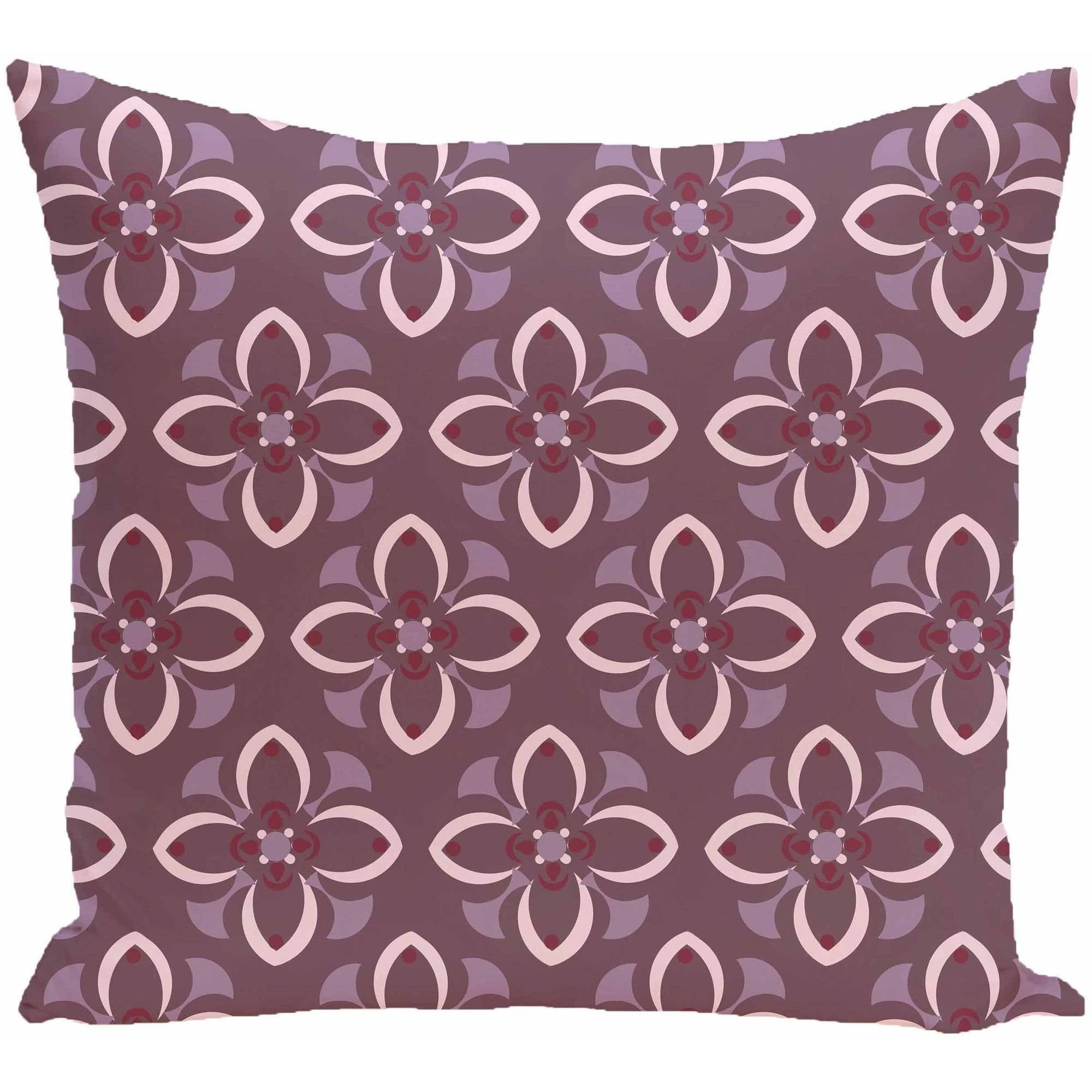 Simply Daisy 16" x 16" Trumpet Flower Geometric Print Pillow
