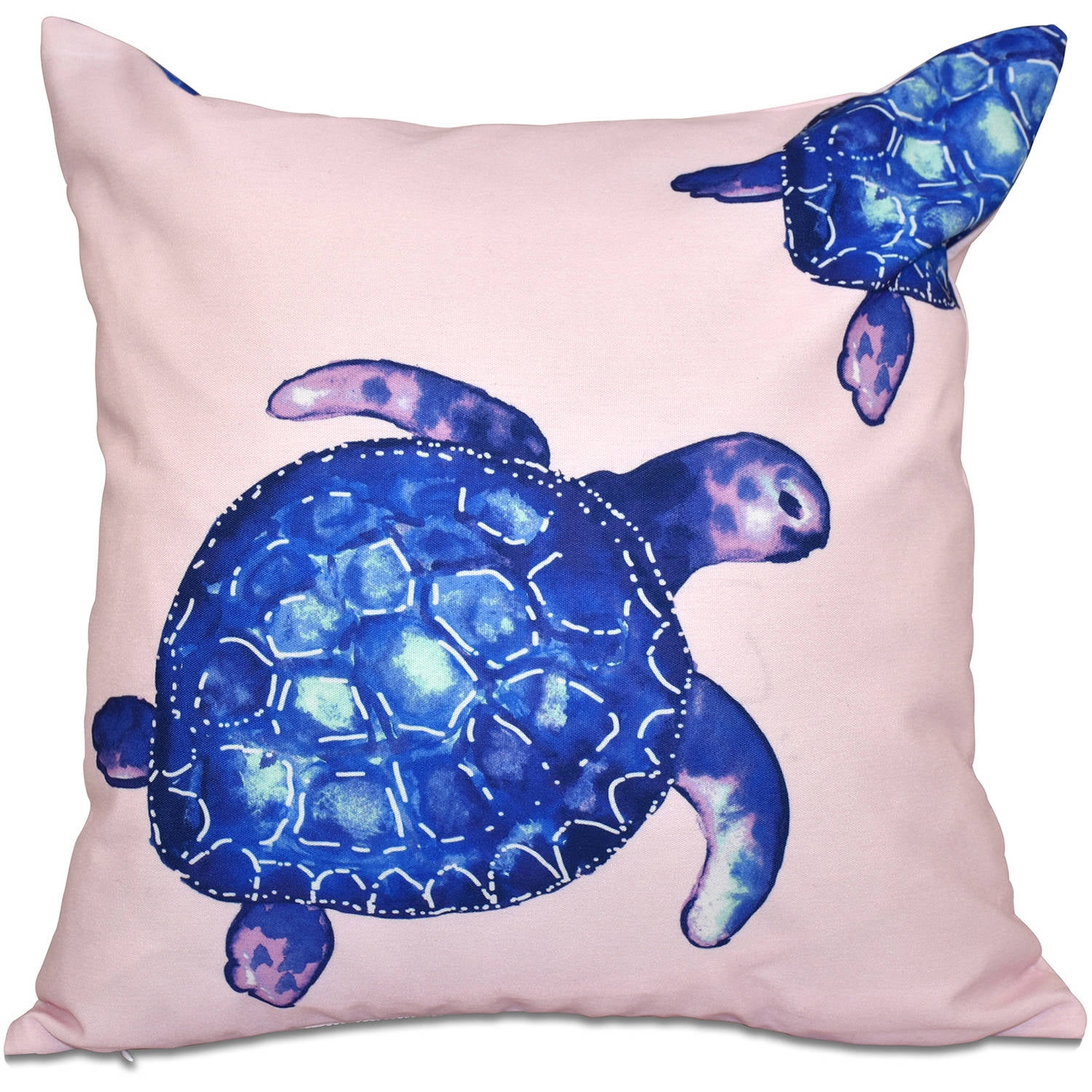 Simply Daisy 16" x 16" Turtle Tales Animal Print Outdoor Pillow
