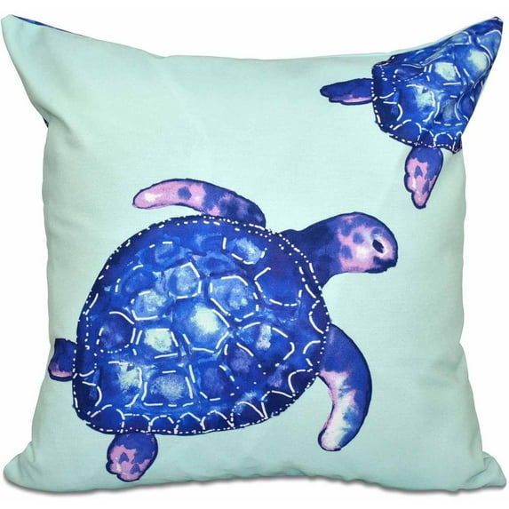 Simply Daisy 16" x 16" Turtle Tales Animal Print Pillow