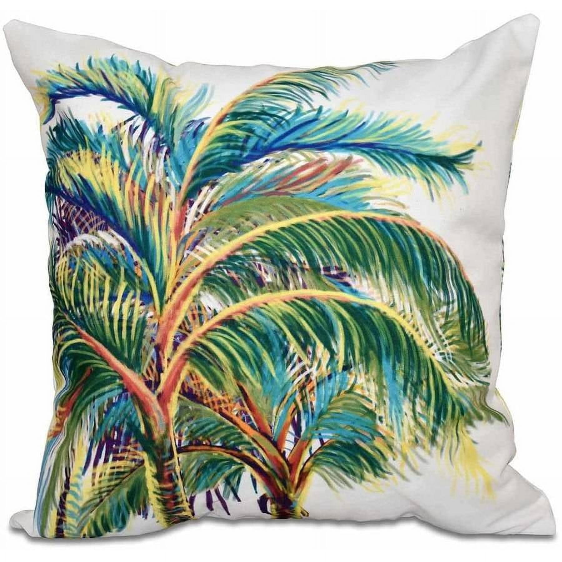 Simply Daisy 16" x 16" Vacation Floral Print Pillow, White