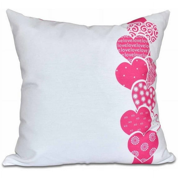 Simply Daisy 16" x 16" Valentine Print Pillow, Pink