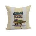 thumbnail image 1 of Simply Daisy, 16" x 16" Veggie Cart Outdoor Pillow, Yellow, 1 of 2