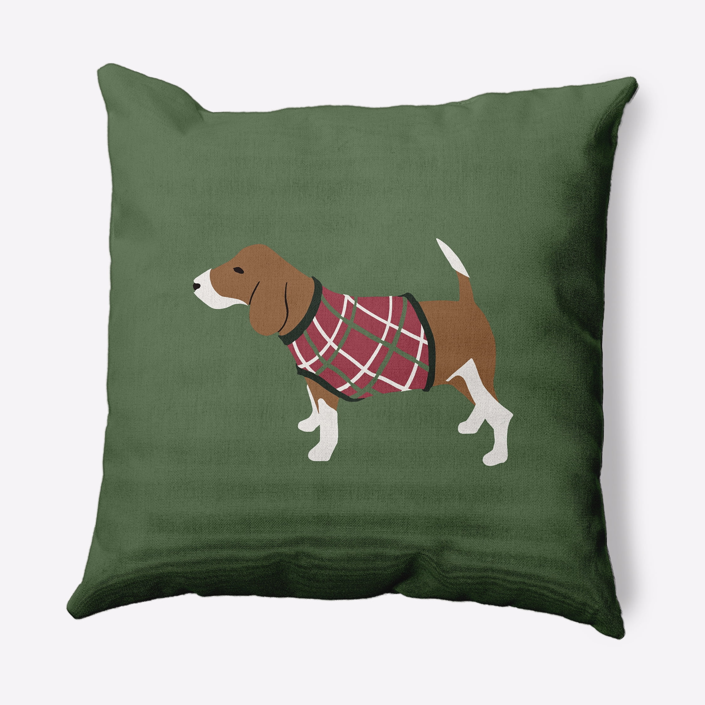 Simply Daisy 16" x 16" Warmest Wishes Doggie Outdoor Throw Pillow