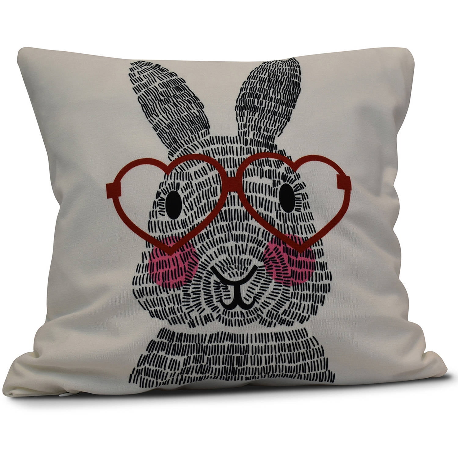 Simply Daisy 16" x 16" What's Up Bunny Easter Animal Print Pillow