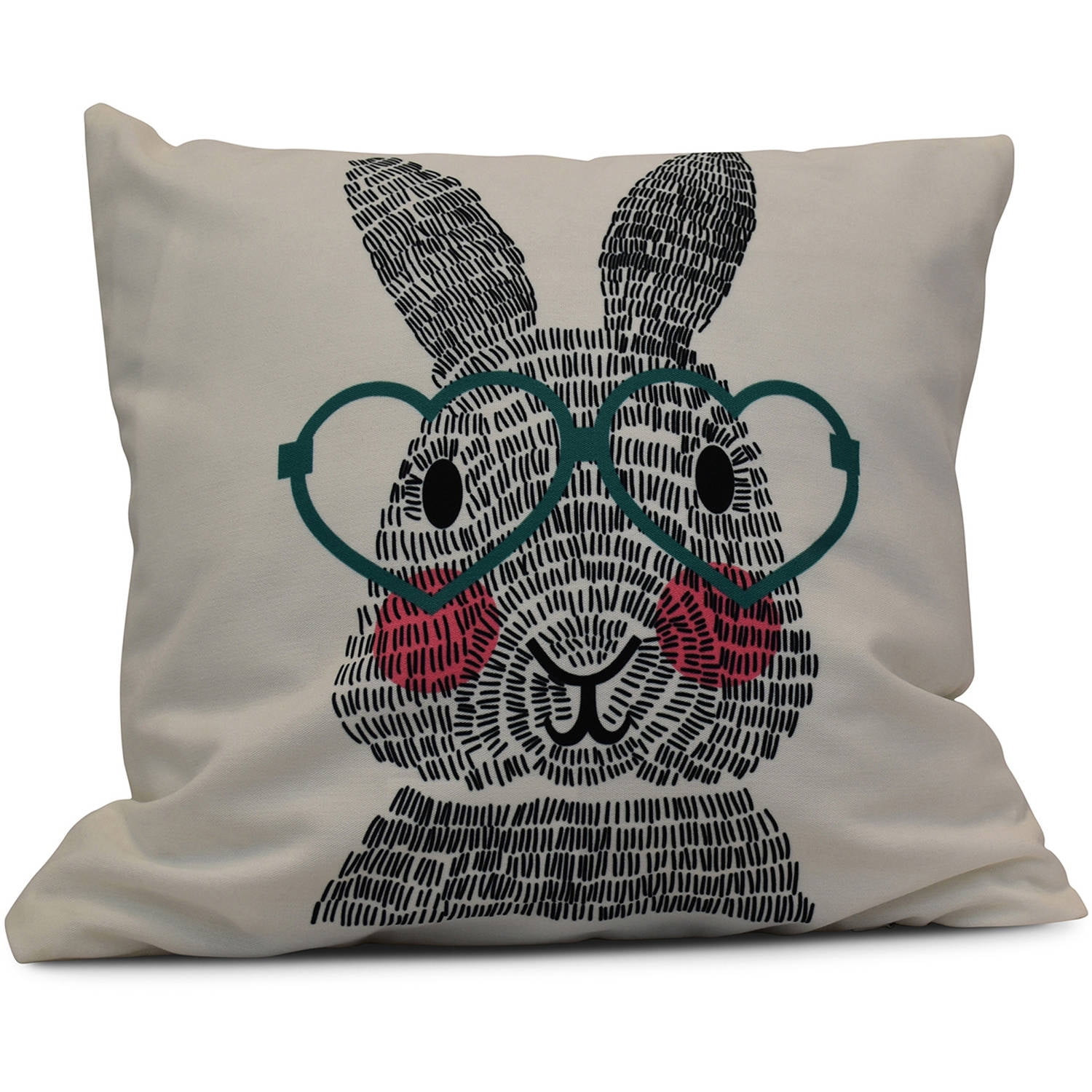 Simply Daisy 16" x 16" What's Up Bunny Easter Animal Print Pillow