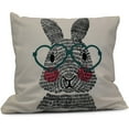 thumbnail image 1 of Simply Daisy 16" x 16" What's Up Bunny Easter Animal Print Pillow, 1 of 4