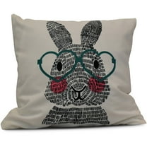 Simply Daisy 16" x 16" What's Up Bunny Easter Animal Print Pillow