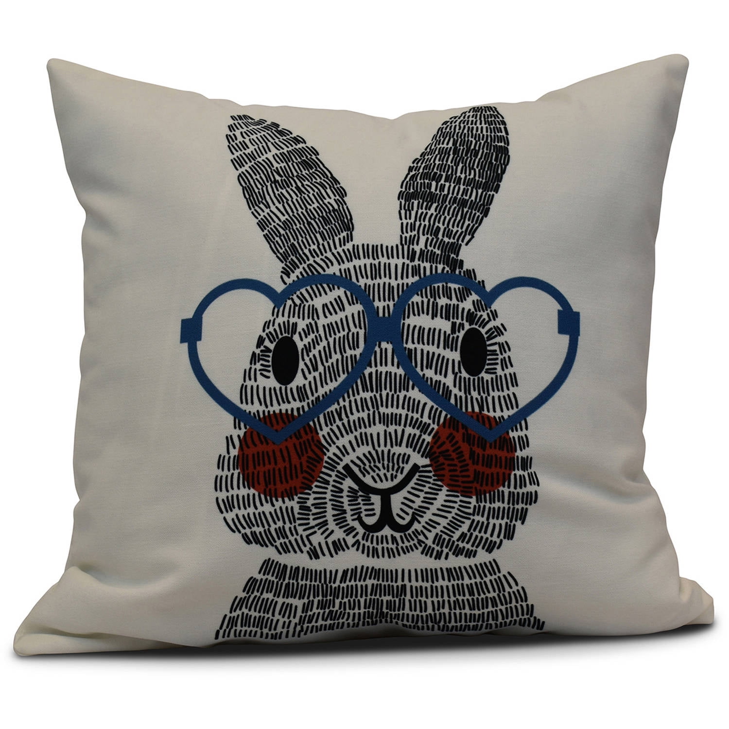 Simply Daisy 16" x 16" What's Up Bunny Easter Animal Print Pillow