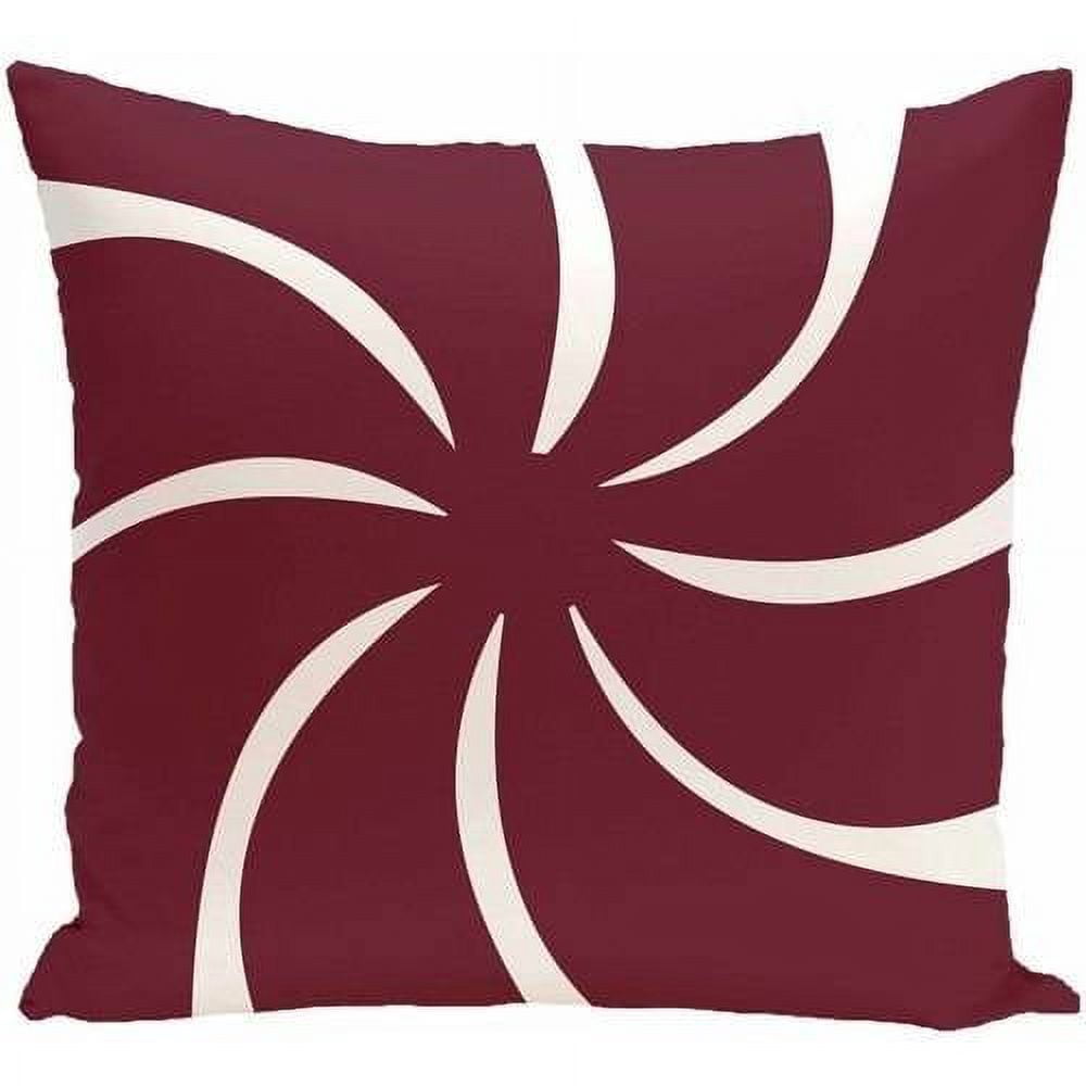 Simply Daisy 16" x 16" Whirl of the Season Decorative Holiday Geometric Print Pillow