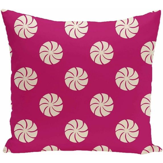 Simply Daisy 16" x 16" Whirl of the Season Decorative Holiday Geometric Print Pillow