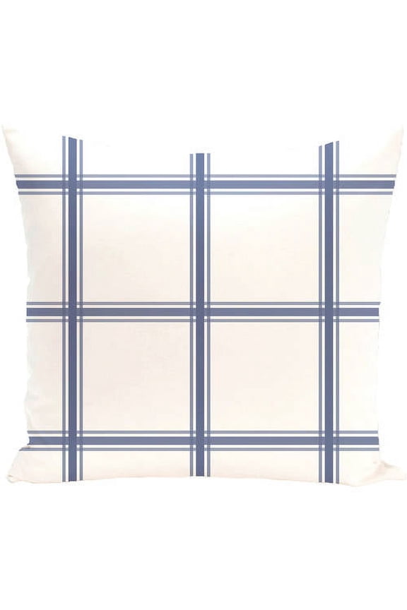 Simply Daisy 16" x 16" Windowpane Plaid Geometric Print Outdoor Pillow